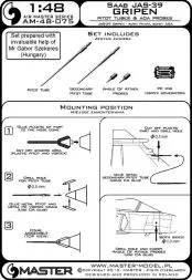 SAAB JAS 39 Gripen - Pitot Tubes & A. Of A. probes 1:48