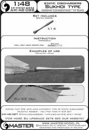 Static dischargers - type used on Sukhoi jets 1:48
