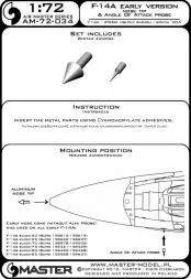 F-14A early version - nose tip & Angle Of Attack p. 1:72