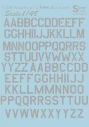 USAF modern stencil letters and numbers. Grey 1:48