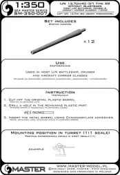 IJN 12,7cm/40 (5in) Type 89 barrels 1:350