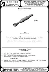 British 2-pdr - 40mm/39 (1.575in) Mark VIII (POM-POM) barrels 1:350