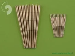 Prinz Eugen armament - 203mm (8pcs), 105mm (12pcs) barrel 1:350