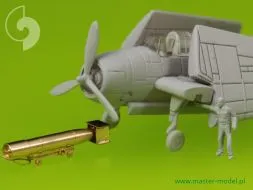 USN Airborne torpedoes Mark 13 (22.4in) w/ trolleys 1:350