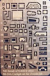 Mil Mi-24A Cockpit Set für Zvezda 1:72