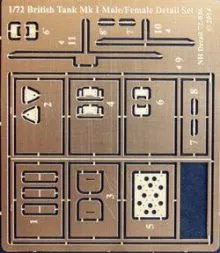 British Tank Mk I Male/Female für Master Box 1:72